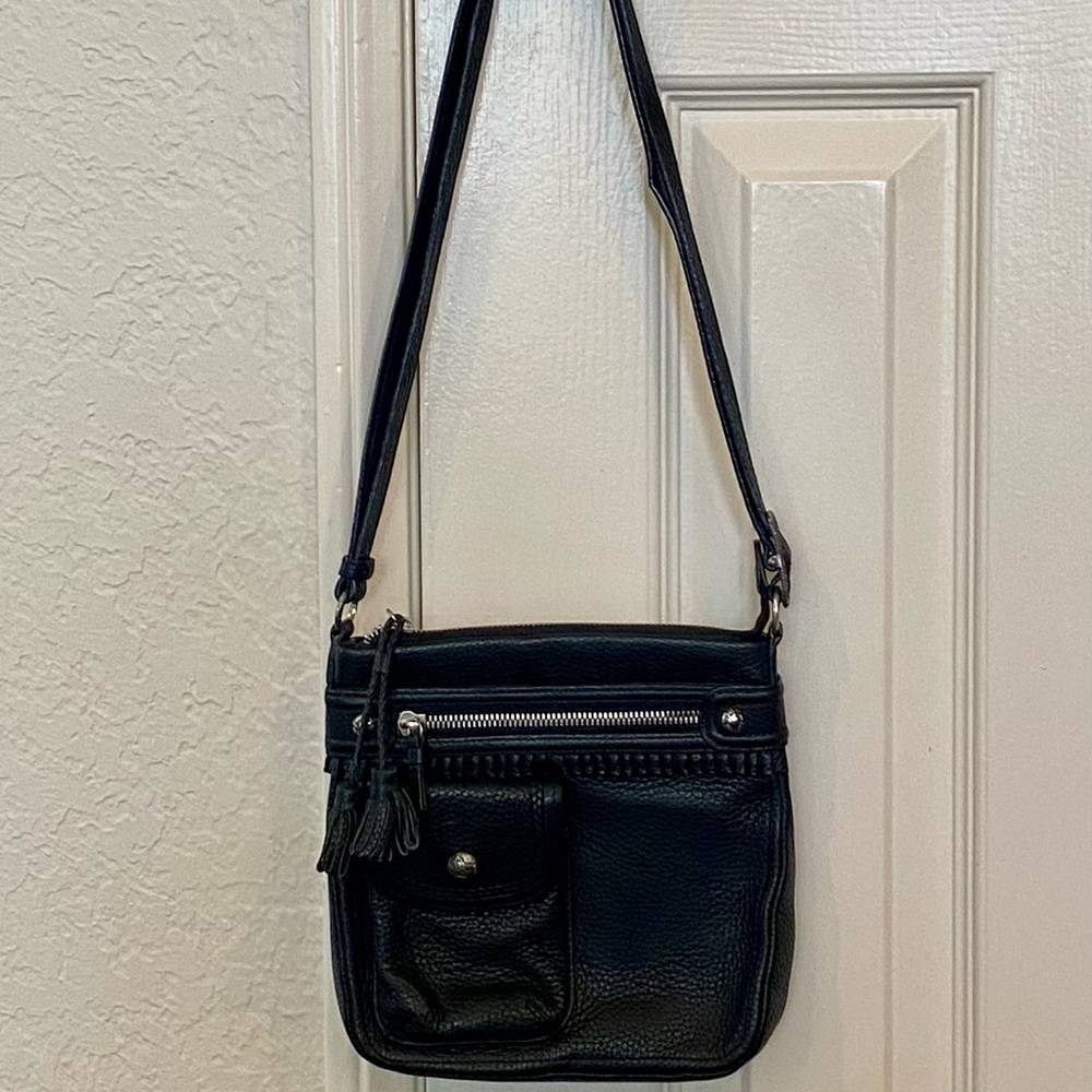 Brighton Crossbody with Ruffle Trim pebbled leather bag - Picture 14 of 15